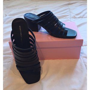 Intentionally Blank Black Strappy Heels